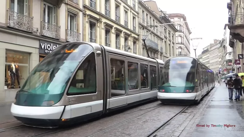 Straßenbahnen in Straßburg, Frankreich – 1080p