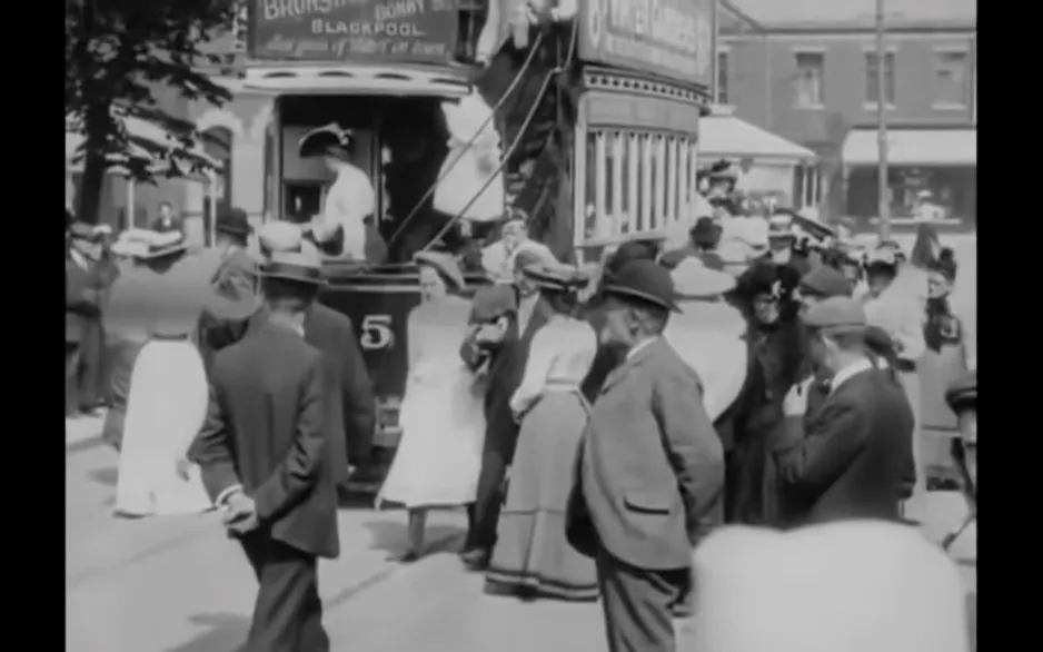 Straßenbahnen und Ausblicke von Lytham nach Blackpool 1903 (v2)