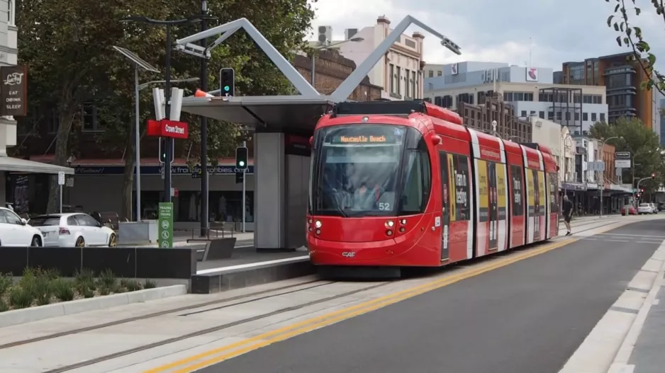 Straßenbahntests in Newcastle