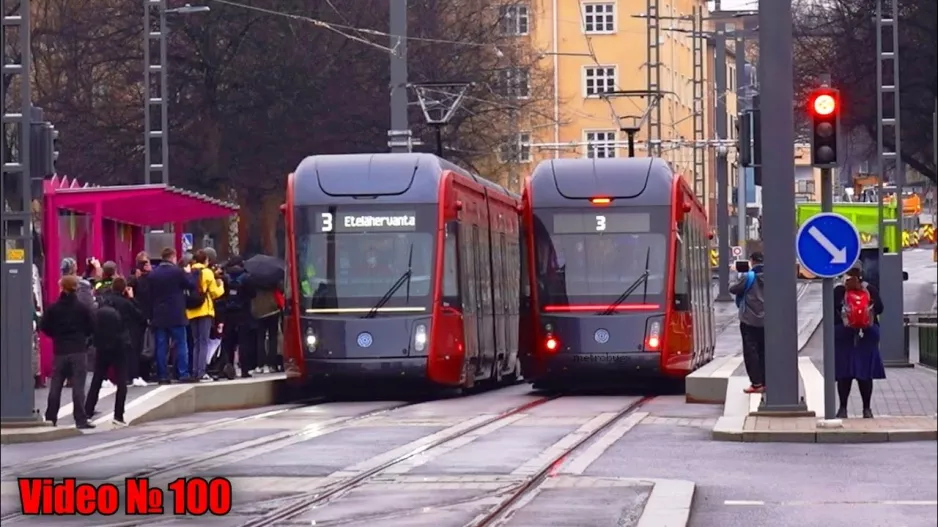 Tampere Tramway: Erste Passagiere + Straßenbahnfahrt Tampereen Ratikka [Teil 8]